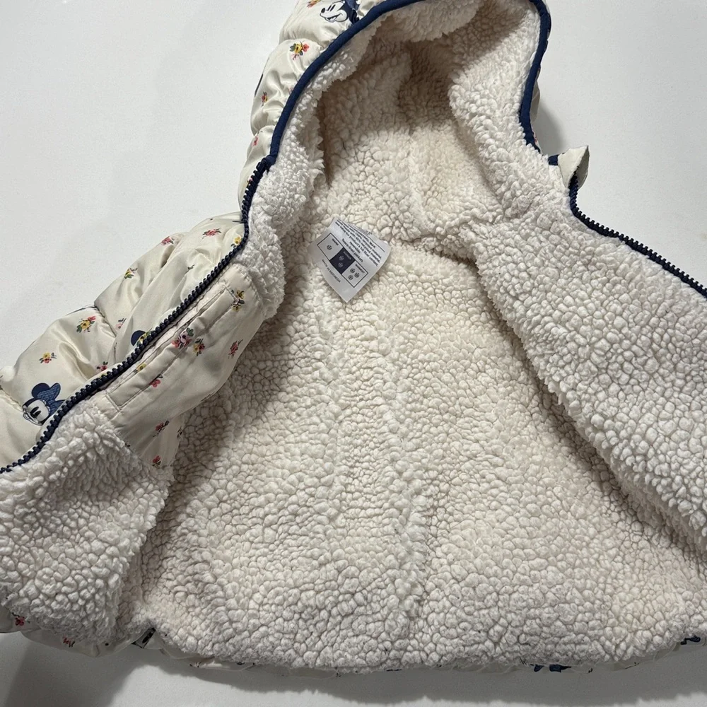 Baby GAP Disney Minnie‎ Mouse Puffer Jacket Size 12-18m